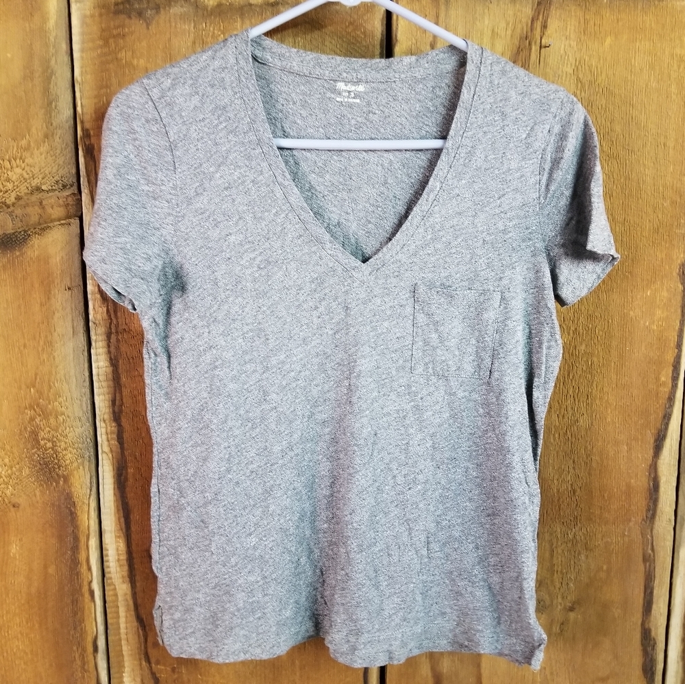 Madewell Whisper Cotton V-neck Pocket Tee